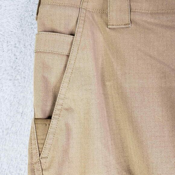 Under Armour Pants Womens Size 12 Storm Khaki Tan Cargo Straight Leg Loose - Picture 4 of 9